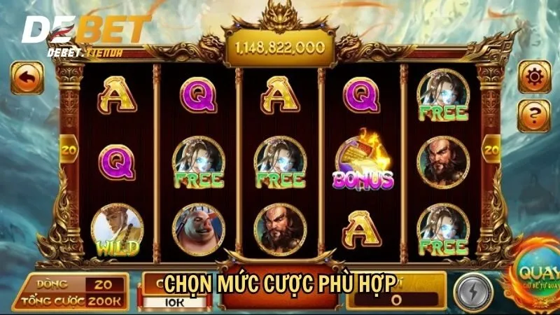 Chọn mức cược phù hợp